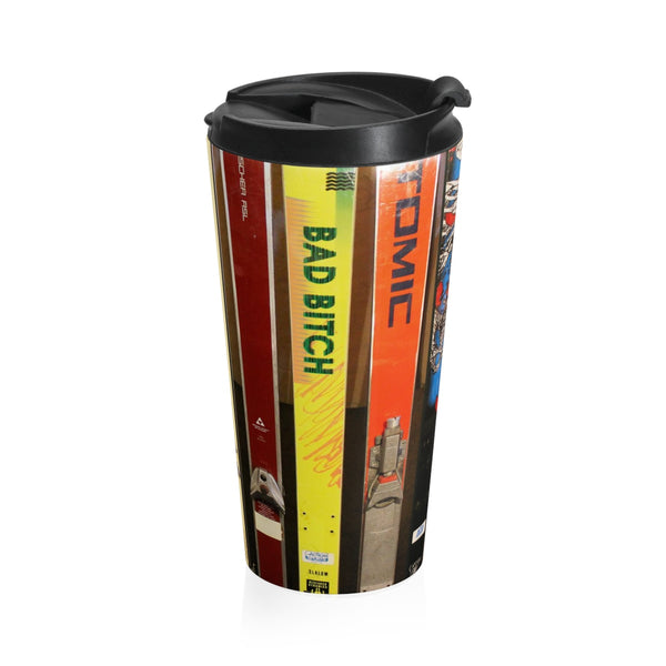 skiing inspired travel mug