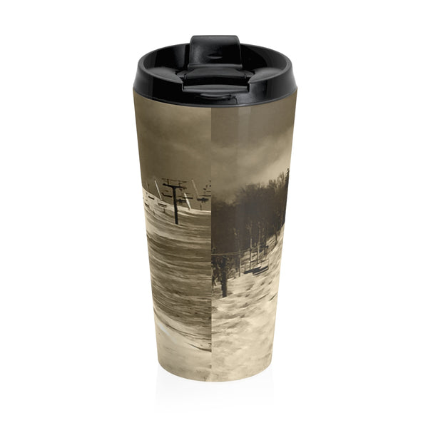 skiing inspired travel mug