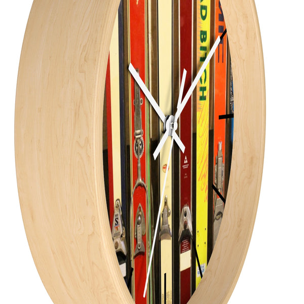 Wall Clock - Vintage Skis