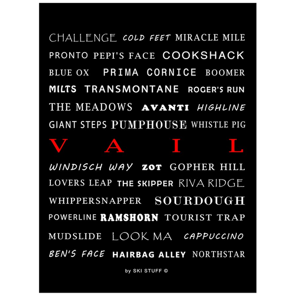 Vail Ski Trails - Poster