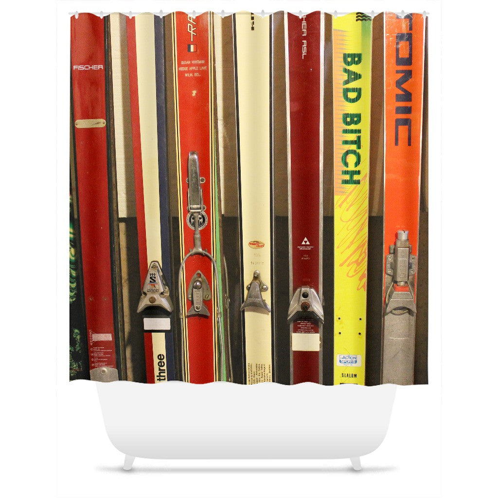 Skis and Bindings - Shower Curtain