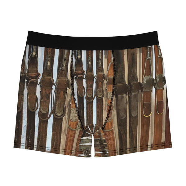 a pair of boxer shorts with belts on them