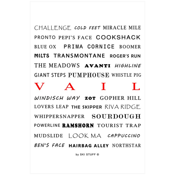 Vail Ski Trails - Poster