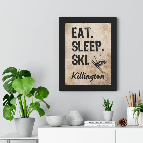 Eat Sleep Ski Killington - Framed Vertical Poster