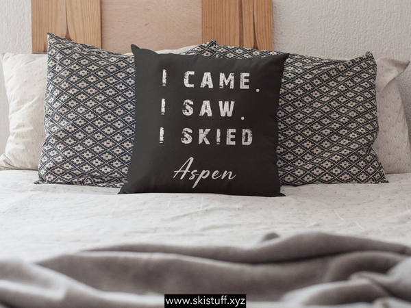 I skied Aspen - Throw Pillow