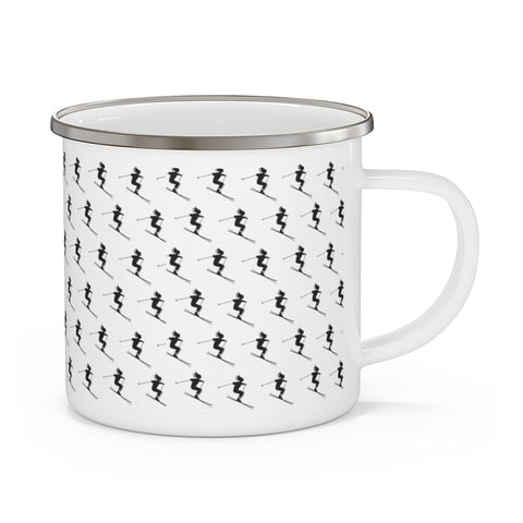 Skiers - Enamel Camping Mug