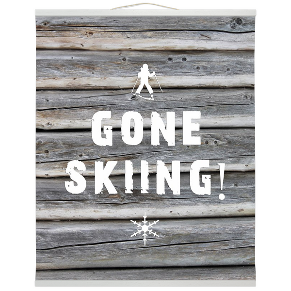 Hanging Canvas Print - Gone Skiing