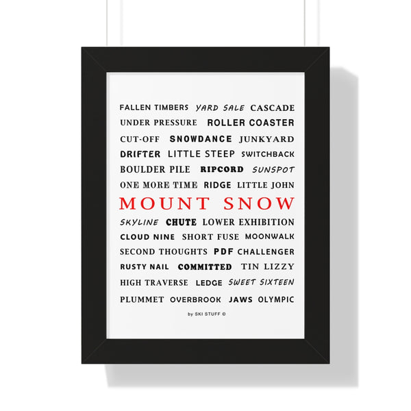 Mount Snow - Framed Vertical Poster