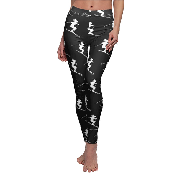 Womens skiing inspired leggings by SKI STUFF