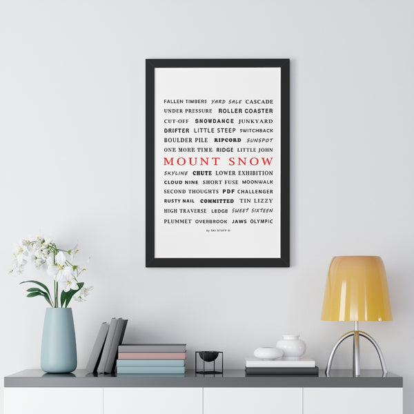 Mount Snow - Framed Vertical Poster