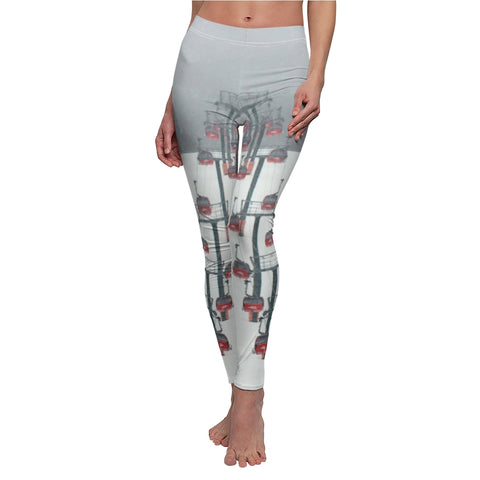 Womens skiing inspired leggings by SKI STUFF