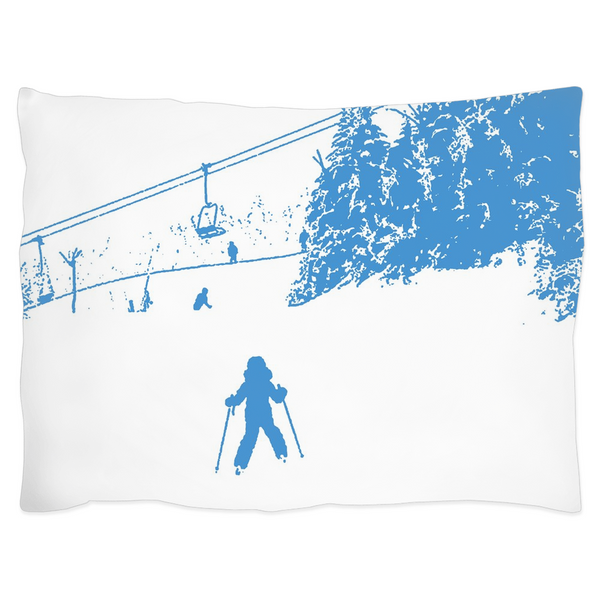 Little Skier Blue - Pillow Sham
