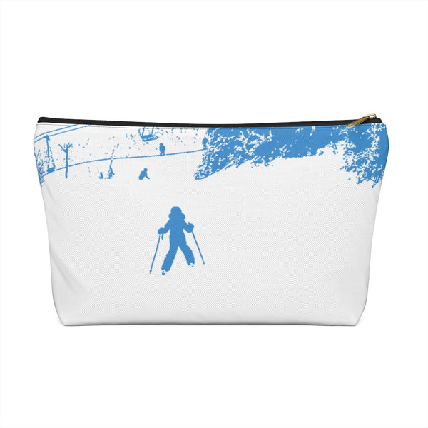 Little Skier Blue - Accessory Pouch w T-bottom