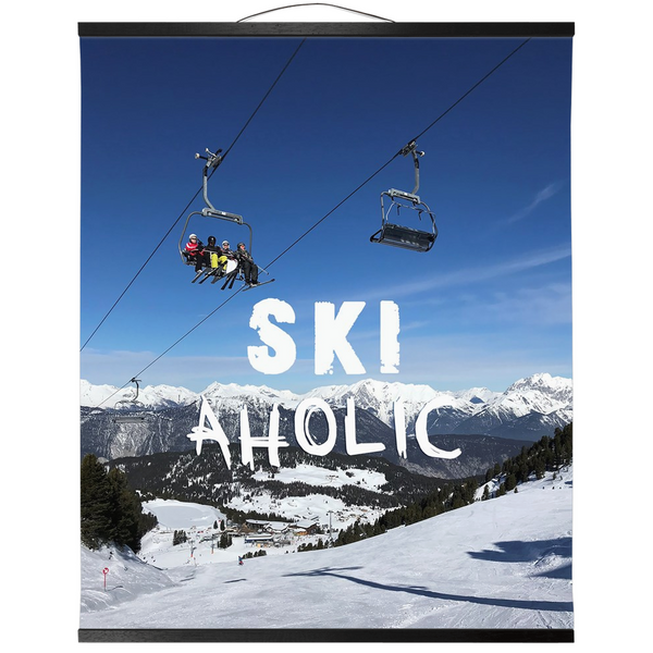 Hanging Canvas Print - Ski Aholic