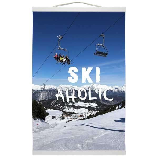 Hanging Canvas Print - Ski Aholic