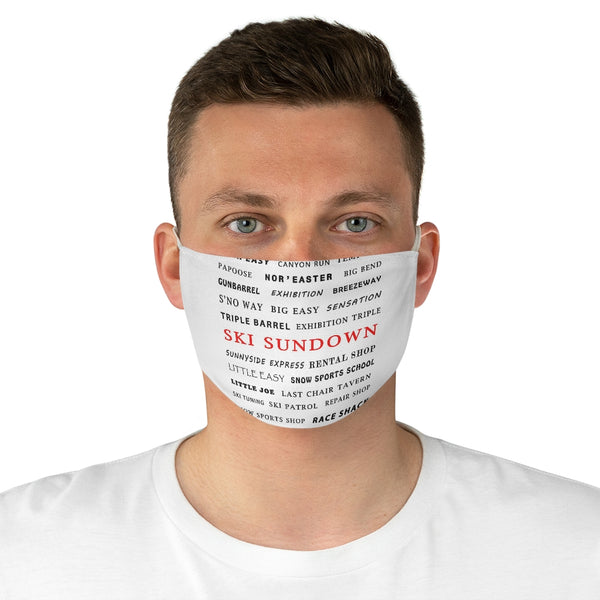 Ski Sundown - Fabric Face Mask