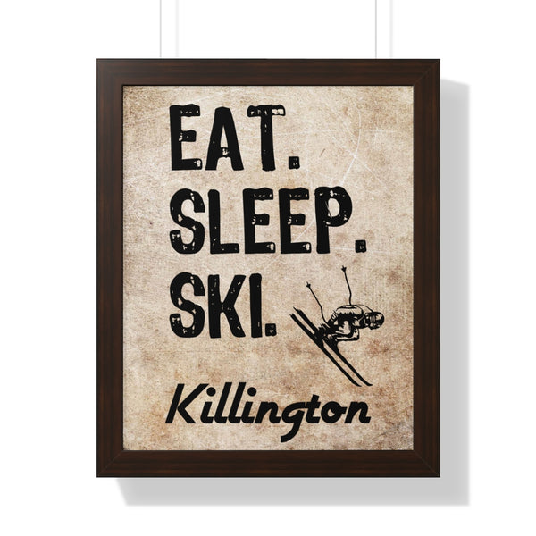 Eat Sleep Ski Killington - Framed Vertical Poster