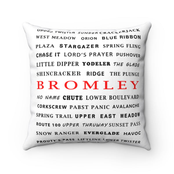 Skiing Trails Bromley - Throw Pillow