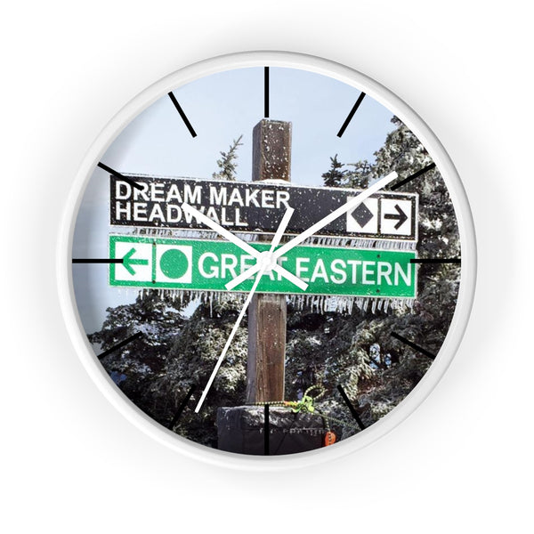 Wall Clock - Ski Trail Sign