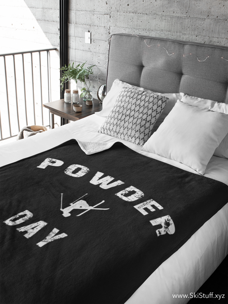 Fleece Blankets - Powder Day Black