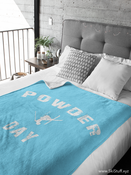 Fleece Blanket - Powder Day Light Blue