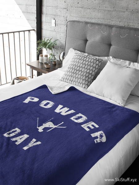 Fleece Blanket - Powder Day Navy Blue