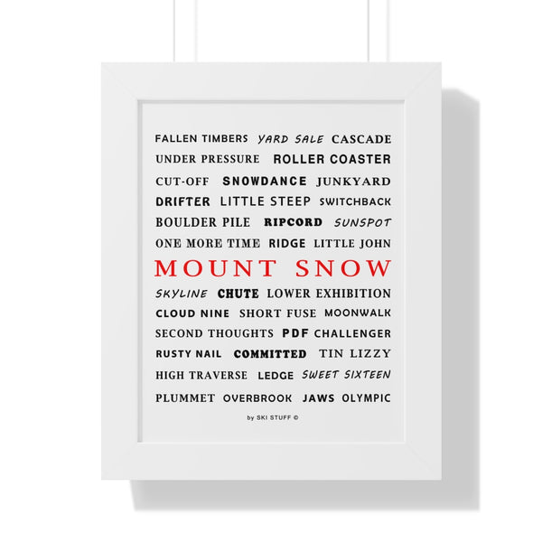 Mount Snow - Framed Vertical Poster