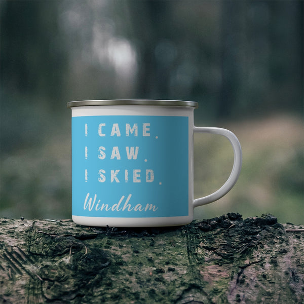 I came I saw I skied Windham - Enamel Camping Mug