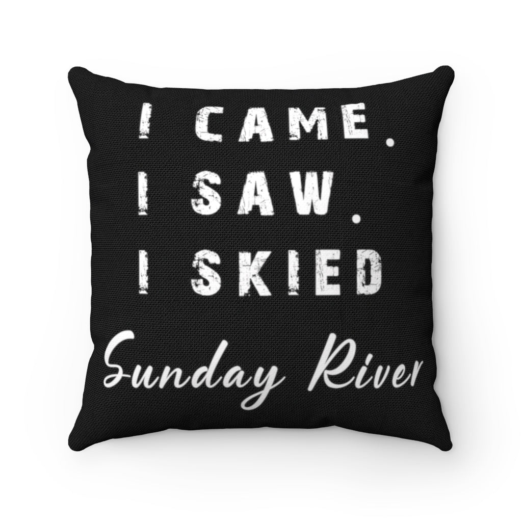 I skied Sunday River - Throw Pillow