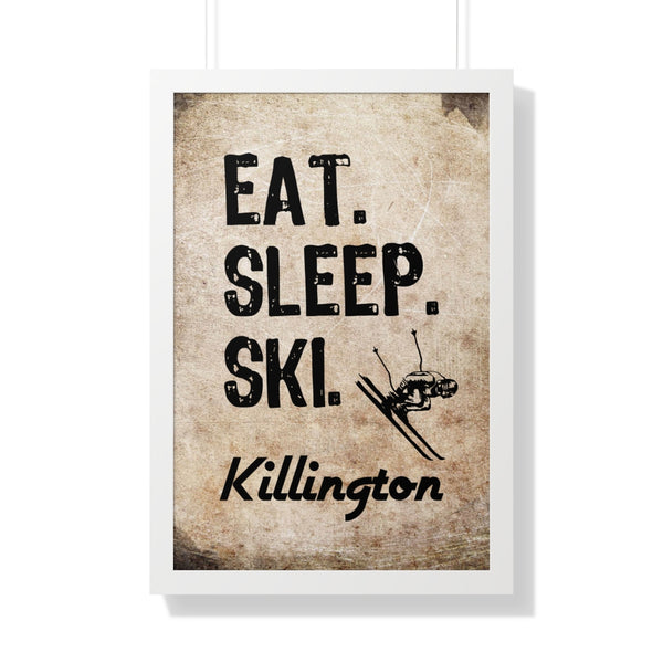 Eat Sleep Ski Killington - Framed Vertical Poster