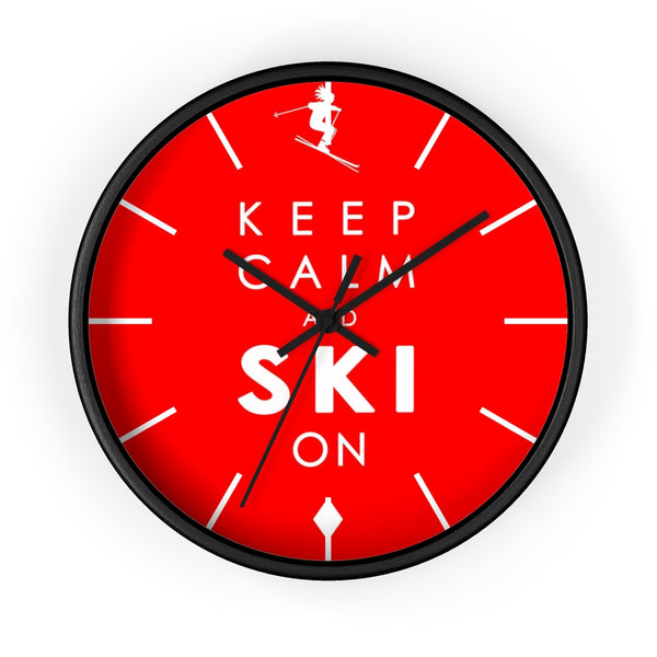 Wall clock - KEEP CALM ski on