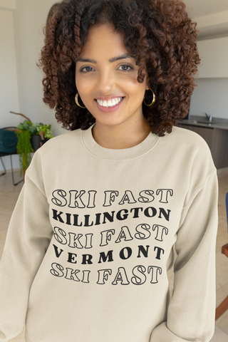 unisex crewneck sweatshirt for ski lovers by SKI STUFF