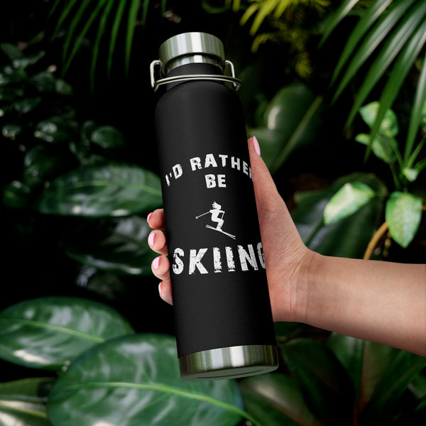 I'd rather be Skiing, Vacuum Insulated Bottle, Skiing Bottle, Skier Gifts