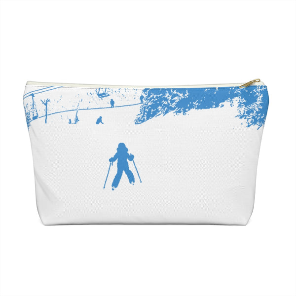 Little Skier Blue - Accessory Pouch w T-bottom