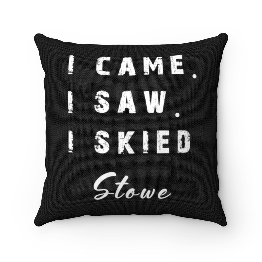 I skied Stowe - Throw Pillow