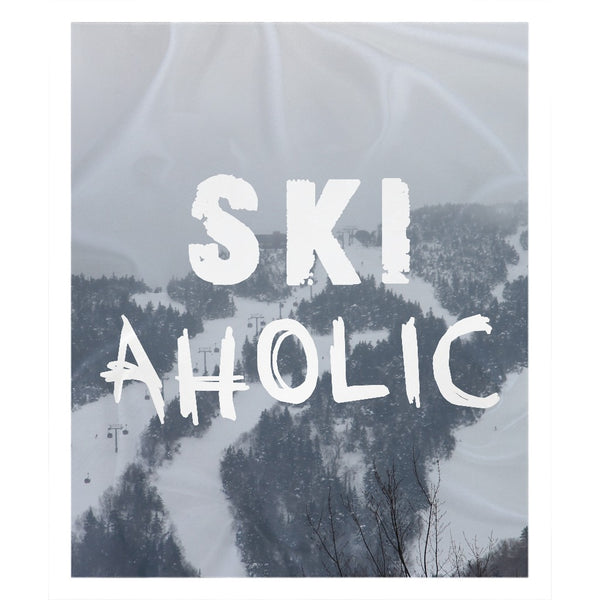 Ski Aholic - Throw Blanket