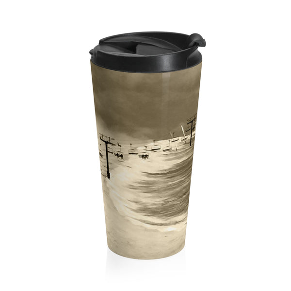 skiing inspired travel mug