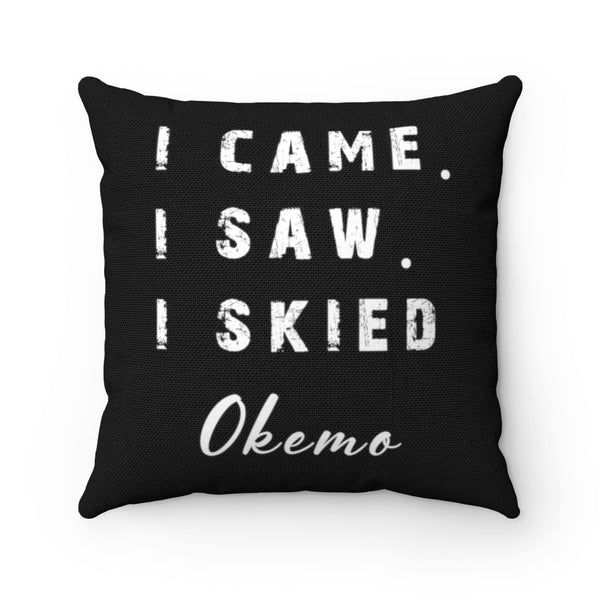 I skied Okemo - Throw Pillow