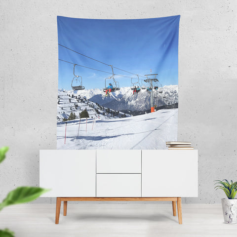 Chairlift Austrian Alps - Wall Tapestry