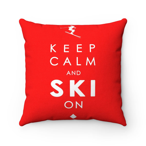 Keep Calm and SKI on - Pillow