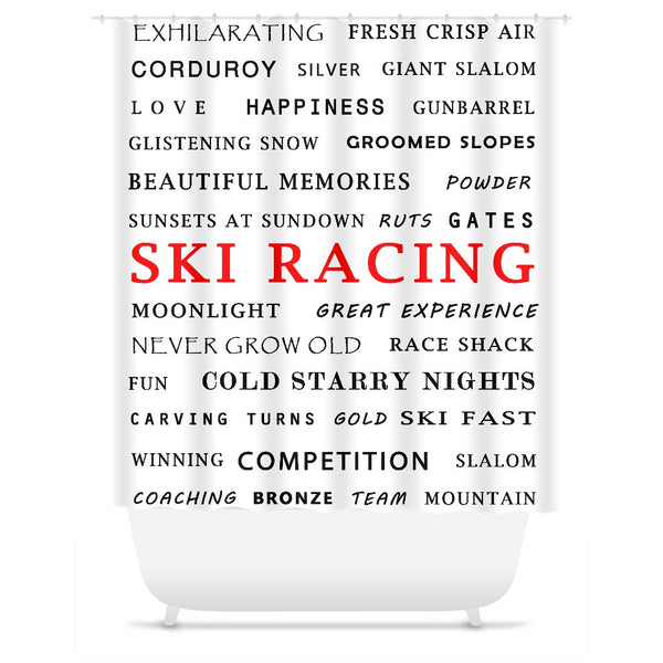 Ski Racing - Shower Curtain