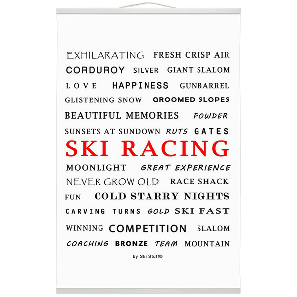 Hanging Canvas Print - Ski Racing