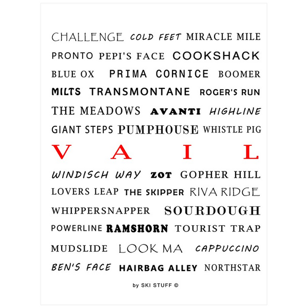 Vail Ski Trails - Poster