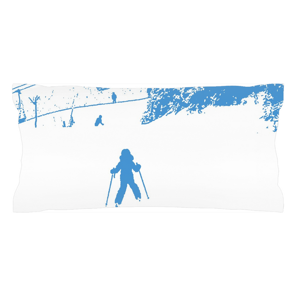 Little Skier Blue - Pillow Sham