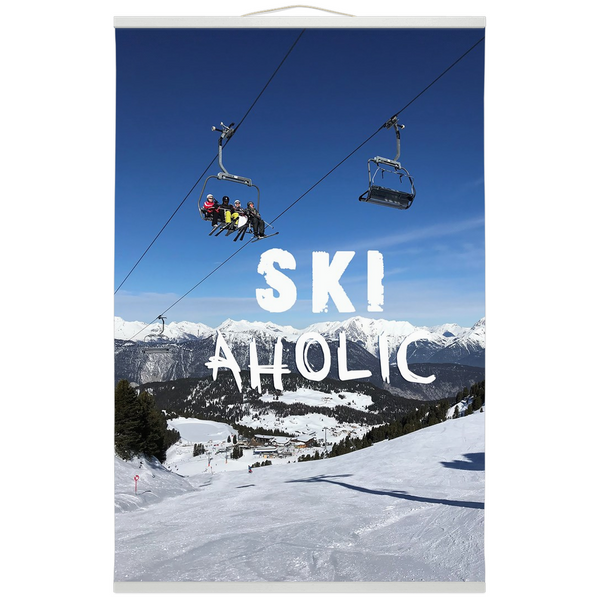 Hanging Canvas Print - Ski Aholic