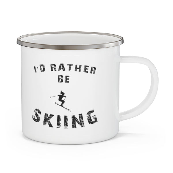 I'd Rather Be Skiing - Enamel Camping Mug