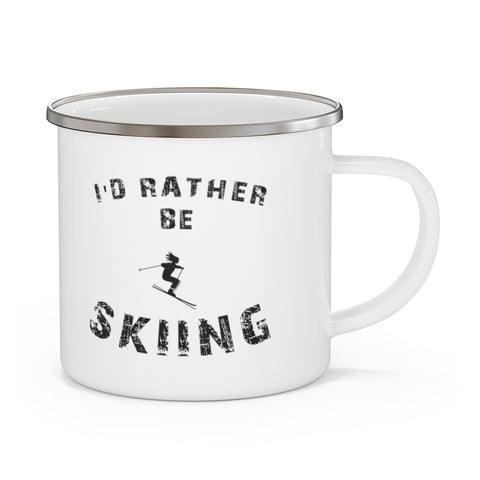 I'd Rather Be Skiing - Enamel Camping Mug