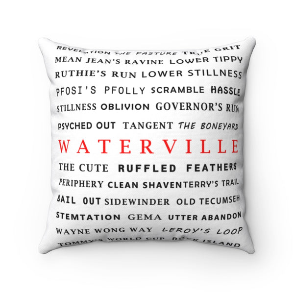 Skiing Trails Waterville - Throw Pillow