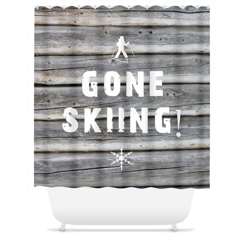 Gone Skiing - Shower Curtain