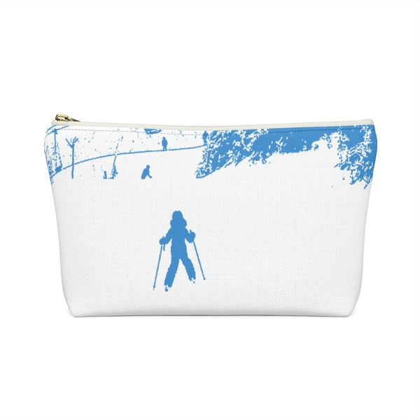 Little Skier Blue - Accessory Pouch w T-bottom